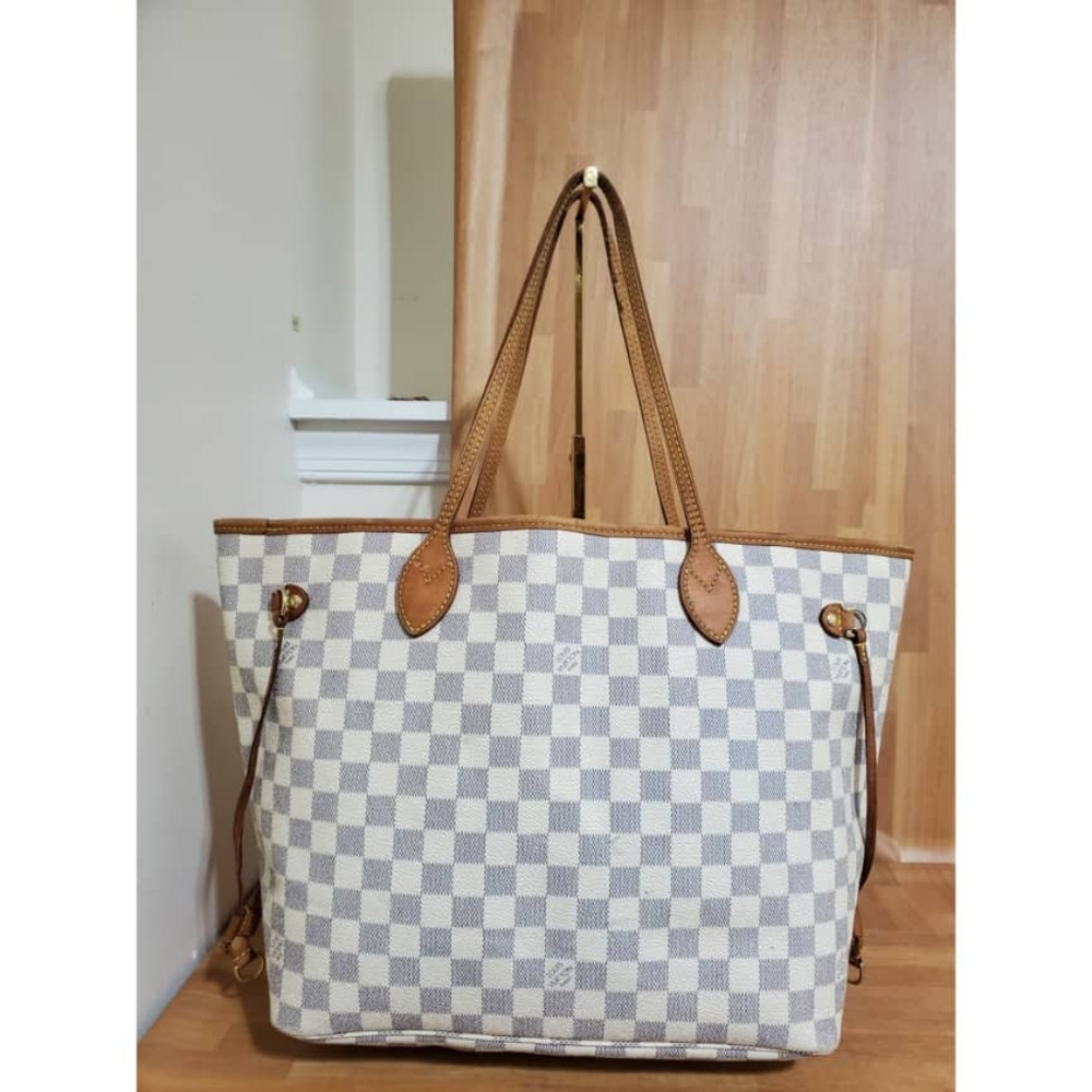 Authentic LOUIS VUITTON Damier Azur Neo Neverfull MM - Picture 4 of 15